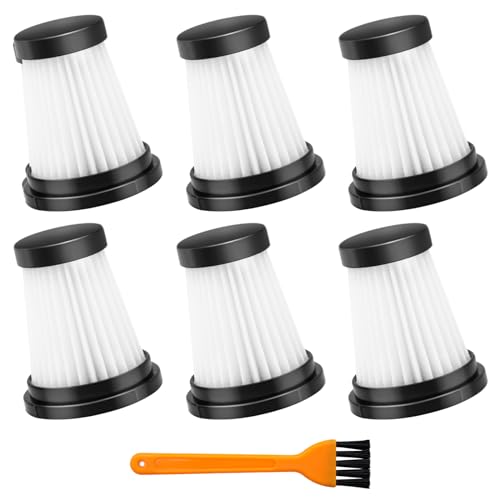 Garbage fighter 6 Pack HEPA Filters Replacement Parts for MOOSOO K12 K12 PRO K13 Handheld Cordless Vacuum Cleaner Washable Accessories Filter