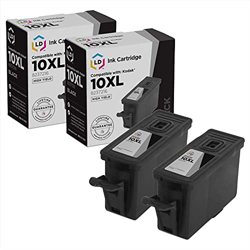 LD Products Compatible Ink Replacement for Kodak 10XL 8237216 (Black, 2-Pk)