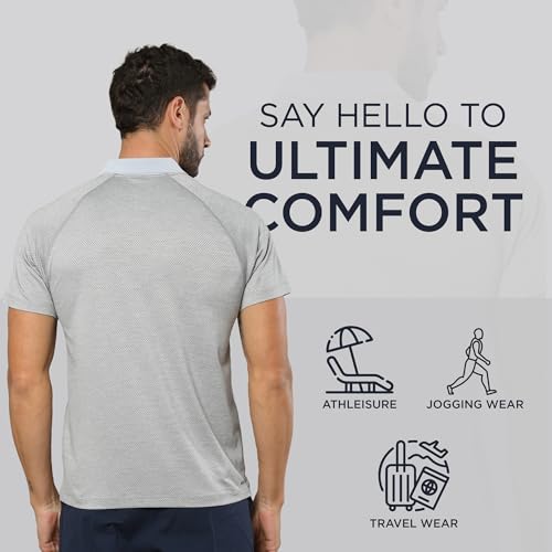 Image of Men's Lightweight Dry Rush Tech Polo | Moisture-Wicking, Breathable, Stretchable, Wrinkle-Resistant, Quick-Dry, Anti-Odor