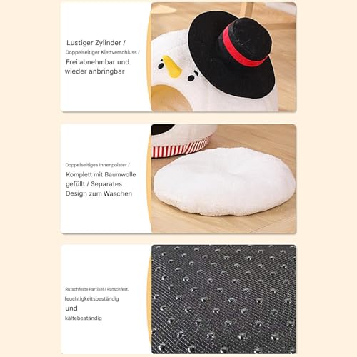 Lit pour chat fermé protégeant du froid avec son tapis lavable