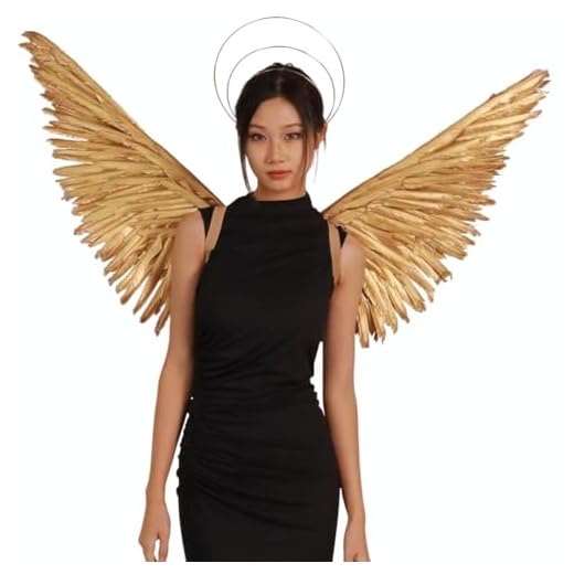 Gold Angel Wings and Halo Costume Prop Set