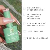 Bluesky Gumowy płaszcz bazowy 10 ml – Girl's Secret – BNR08, żel bazowy do paznokci, żel wzmacniający do manicure 21 dni, wymagana lampa UV LED
