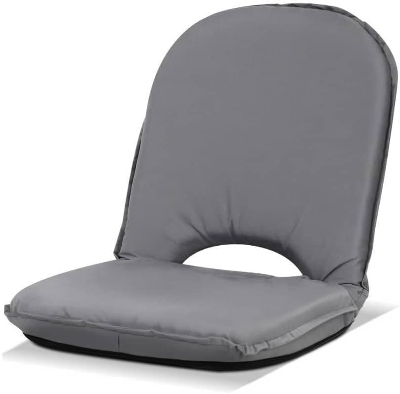 Artiss Stadium Seat Portable Waterproof Camping Floor Lounge Chair, Grey