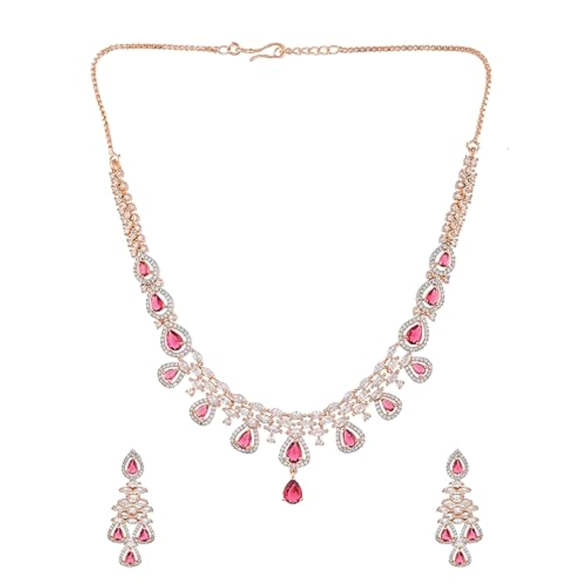 Women's Sparkling Elegance CZ Waterfall Jewellery Set, Gift Ready
