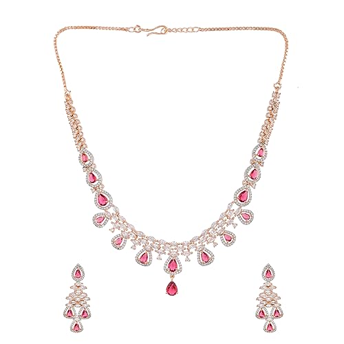 Women's Sparkling Elegance CZ Waterfall Jewellery Set, Gift Ready