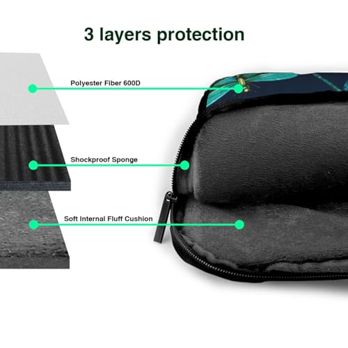 Maletín para laptop impermeable Dragonflies 13 pulg miniatura 5