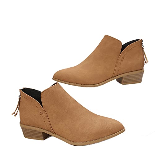 JITUUE Ankle Booties for Women,Women's Casual Dress Low Heeled Booties.