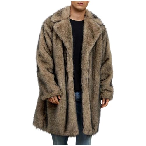 Cardigan ouvert devant homme en fausse fourrure contre le gel