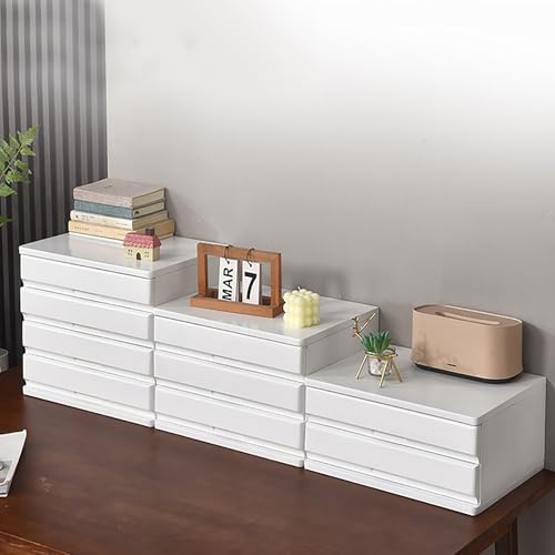 Organizador de cajones de madera maciza multicapa para escritorio de oficina 4