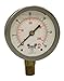 Winters PFQ Series Stainless Steel 304 Dual Scale Liquid Filled Pressure Gauge with Brass Internals, 0-30 psi/kpa,2-1/2" Dial Display, +/-1.5% Accuracy, 1/4" NPT Bottom Mount