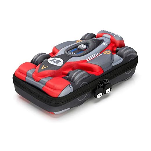 Rockpapa Estuche Escolar de Gran Capacidad,Estuches Escolares,Organizador Portalapices Portátil para Niñas Niños Adolescentes Estudiantes（Coche de Carreras）