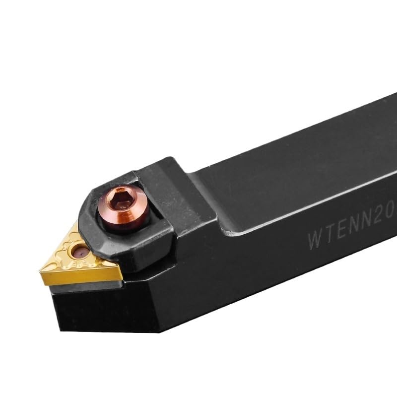 1pc WTENN1616H16 WTENN2020K16 WTENN2525M16 External Triangul Turning Tool Holder TNMG Carbide Inserts Lathe Cutting Tools Set(NO Insert)(WTENN2020K16)