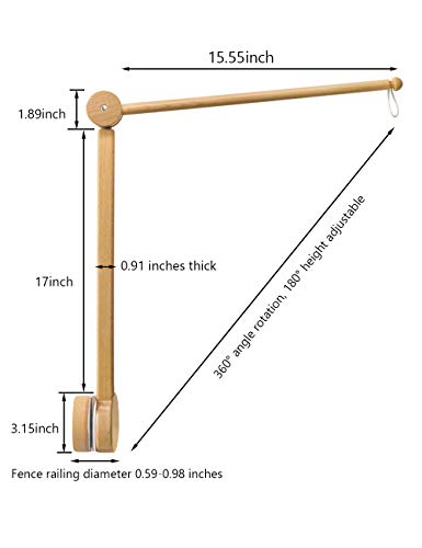 Wooden Baby Crib Arm For Mobile Holder Bracket And Nut Rotating Mobiles Spin Adjustable… #TOP1
