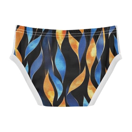 KLL Blue Golden Theme Plant Black Pattern Baby Boys Soft Underwear Briefs Breathable Children Undies2
