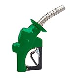 Husky Heavy Duty Diesel Nozzle, Made in USA, with 3-Notch Hold Open Clip and Waffle Splash Guard, Model 177610-03