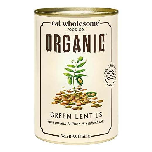 Eat Wholesome Lentilles Vertes Bio, 400 g (Lot de 12)