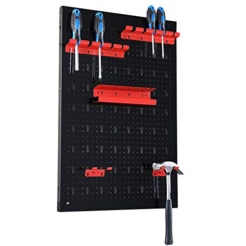 BAKAJI Wandtafel mit Haken und Halterung aus Stahl, Metall, Mehrfarbig, 120 x 60 cm – Ansicht 8