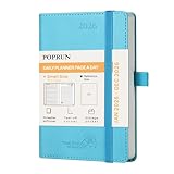 PIEL Y PAPEL GRUESO: La cubierta es de suave piel de PU, un tamaño pequeño para llevar a todas partes. El papel marfil sin ácido de 70 GSM es de alta calidad, resistente a las manchas y suave para escribir