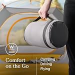 WEEKENDER Gel Mémoire Mousse Camping Oreiller - Essentiels de voyage & Il doit avoir - Équipement de camping & Accessoires - Support du cou en contour - Compatible pour le camping, la voiture, l'avion et la plage - paquet de 1
