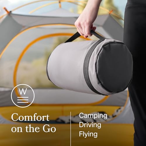 Weekender Cooling Gel Memory Foam Camping Pillow – Travel Size, Ventilated Cooling Pillow for Side & Back Sleepers, Neck Support, Compact with Carry Bag, Washable Cover by WEEKENDER - Image 2