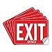 Exit Signs for Business, 5-pack 10x7inch Premium Self-Adhesive Vinyl, Exit Signs Stickers, Weatherproof