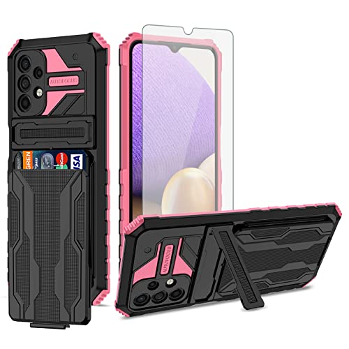 Coque Samsung Galaxy A32 5G pour voyager léger avec porte-carte et écran protégé