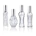 H&D Vintage Refillable Perfume Bottles Glass Empty Spray Bottle Wedding Gifts Car Decor Set of 4