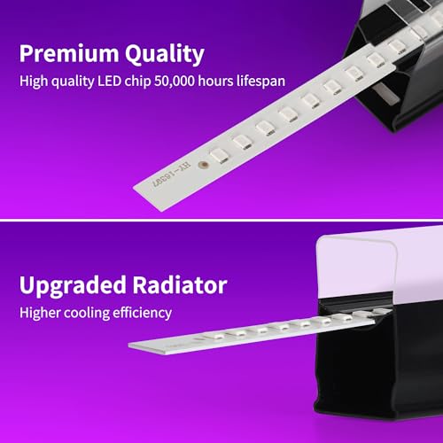 Image of YQNLIFA Black Light Bar, 15W 1FT Magnetic LED Black Lights with 5FT Cord, Portable Blacklights for Glow Party, Fluorescent Poster, Body Paint, Halloween Decorations, Room, Stage Lighting, 2 Pack