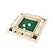 4 Joueurs Fermez La Boîte Jeu De Table En Bois Jouet De Plateau De Dés Classique ， Jeu De Dés Mathématiques Tableau De Flop Numérique Traditionnel
