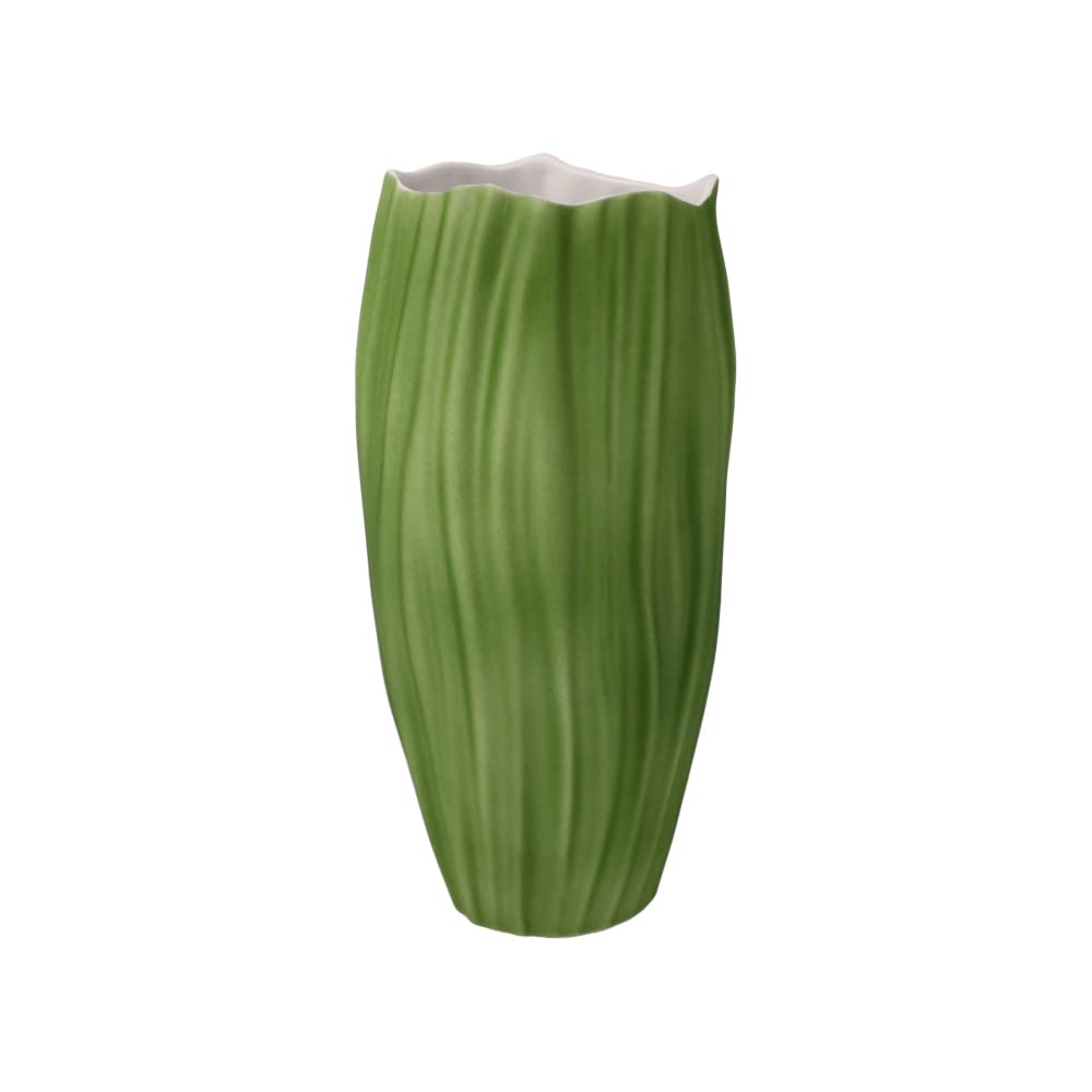 Goebel Spirulina Colori 23-123-05-1 Vase 10 x 10 x 20 cm Bisque Porcelain Dark Green, 10 x 10 x 30 cm
