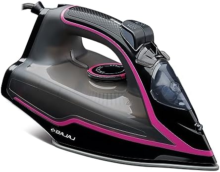 Buy Bajaj MX-35N 2000W Steam Iron With Steam Burst | Anti-Drip And Anti-Scale Technology | Vertical And Horizontal Ironing | Non-Stick Coated Soleplate | 2 Yr Warranty 【Black And Pink】 Online at Low Prices in India - Amazon.in