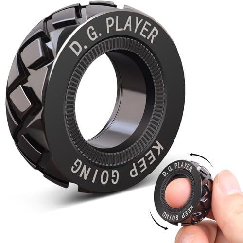 Adjustable Magnetic Fidget Spinner Ring - Premium Stainless Steel Stress Relief Toy for Adults & Teens, ADHD Anxiety Relief, Perfect for Office Work Study Travel, Unique Gift & Stocking Stuffer by D.G.PLAYER - Used condition - US$16.91