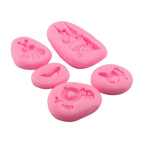5 Pc Miniature Princess Set - Silicone Molds From Bakell #TOP1