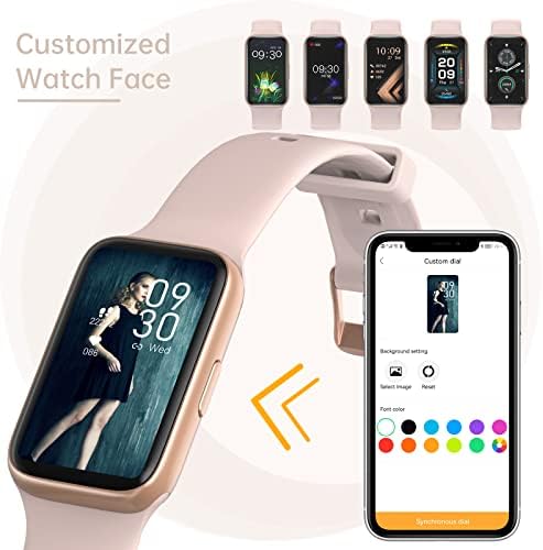 Fitness Tracker with Heart Rate, Sleep Tracking, Blood Pressure and Blood Oxygen SpO2, 1.47" Touch Screen Activity Tracking IP68 Waterproof Smart Watch for Women Men