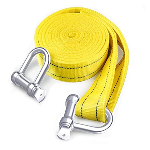 Image of Tow Rope Heavy Duty Tow Rope Yellow Strap-Style Towing Belt for Car Breakdowns Other Vehicles Up To 5 Tonnes Towing Rope Heavy Duty Tow Strap Heavy Duty Tow Strap(12t 6m)