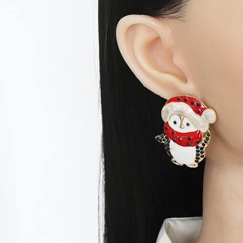Brincos criativos presentes de Natal brincos de pinguim brincos de liga brincos moda menina brincos,