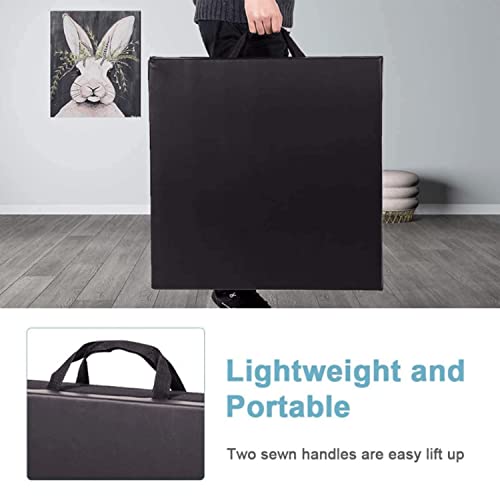 Gymnastics Mat Exercise Mats Workout Mat With Carrying Handle, Anti-Tear Lightweight Exercise Mat Folding Extra Thick Tumbling Mats Indoor/Outdoor Gymnastics Equipment For Kids Adults, Black #TOP1