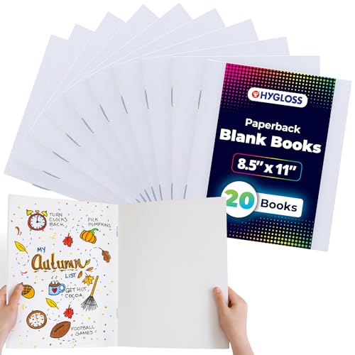 Hygloss Blank Books - Bulk 20 Pack – 8.5