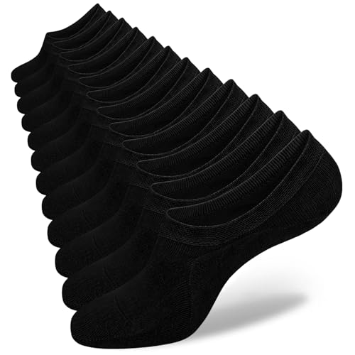 Image of SIXDAYSOX Womens No Show Socks - 4-8 Pairs, Low Cut, Non-Slip, Invisible Cotton Liner