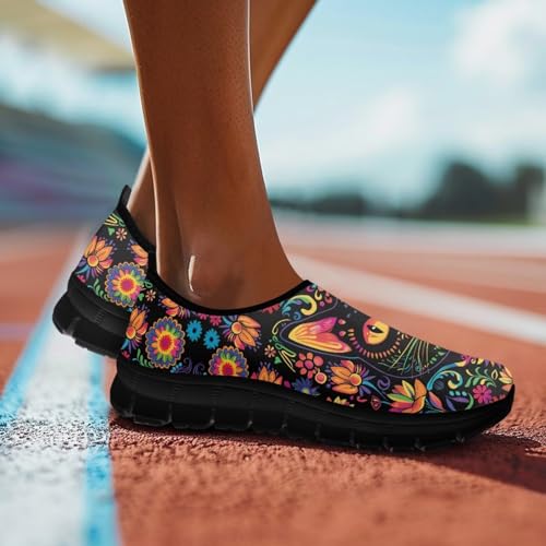 Womens Slip On Shoes Cats Sneakers Loafers Non Slip Athletic Tennis Shoe Breathable Low Cut Sneaker Arch Support Soft Loafer 5