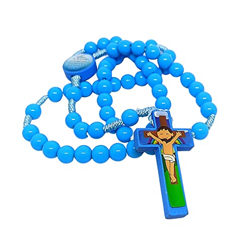 Terço Infantil Terço Da Criança Para Meninos Azul Devotos Mirins Meu Primeiro Terço Anjo da Guarda