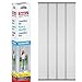 Price comparison product image tesa Insect Stop Lamella Door Standard - 4-Piece Fly Screen for Doors with Hook and Loop Tape - No Drill Fly Curtain - in Anthracite, 120 cm x 250 cm