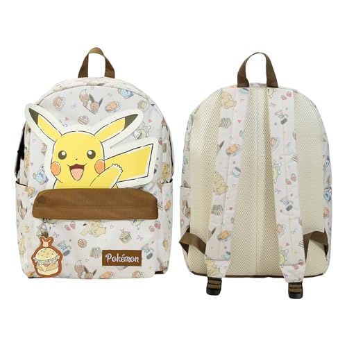 Mochila adulta de personagens Pokémon Pikachu com estampa total de 43 cm