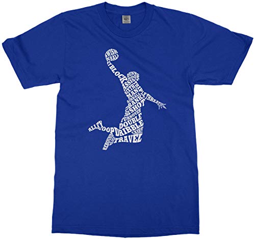 Threadrock Big Boys' Basketball Player Typography Youth T-Shirt - X-Large, Royal Blue