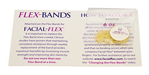 Facial-Flex Replacement Bands - Pack of 10 Facial Flex Bands, 6 Oz. Resistance - 3 Month Supply for Facial Flex Facial Exercise Devices