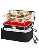 Dosevita Portable Oven,Electric Lunch Box Food Heater,12V/24V/110-230V 3-in-1 Car Food Warmer - Mini Personal Microwave Heated Lunch Box Warmer for Car,Truck,Travel, Office/Home Use