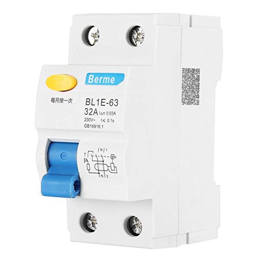 Oumefar BL1E-63 32A 1P + N RCCB interruttore differenziale residuo corrente 30mA 230V interruttore differenziale residuo per ingegneria edilizia ecc