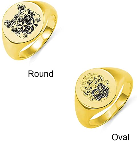 Custom Signet Ring Family Crest Personalized for Women & Men - Sterling Silver or Brass Arm Coat/Logo/National Emblem Signet Ring Gift3