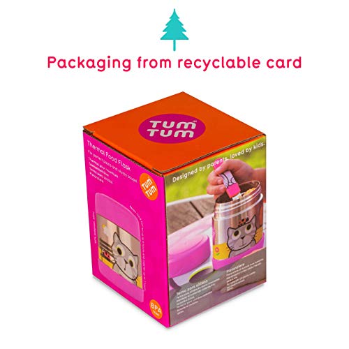 TUM TUM Hot Food Flask Kids, Soepfles Kinderen, Voedsel Thermos Kinderen, Geïsoleerde Voedsel Jar, 300ml (Bluebell the… - Image 7