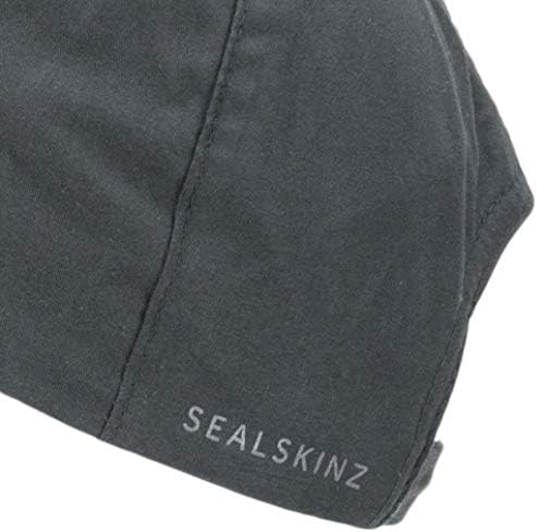 SEALSKINZ Waterproof Cap - Black/Adult Unisex One Size Baseball Hat Head Wear Clothing Clothes Sun Visor Peak Bill Water Rain Wet Weather Storm Repellent Resistant Outdoor Walking Camping Hiking